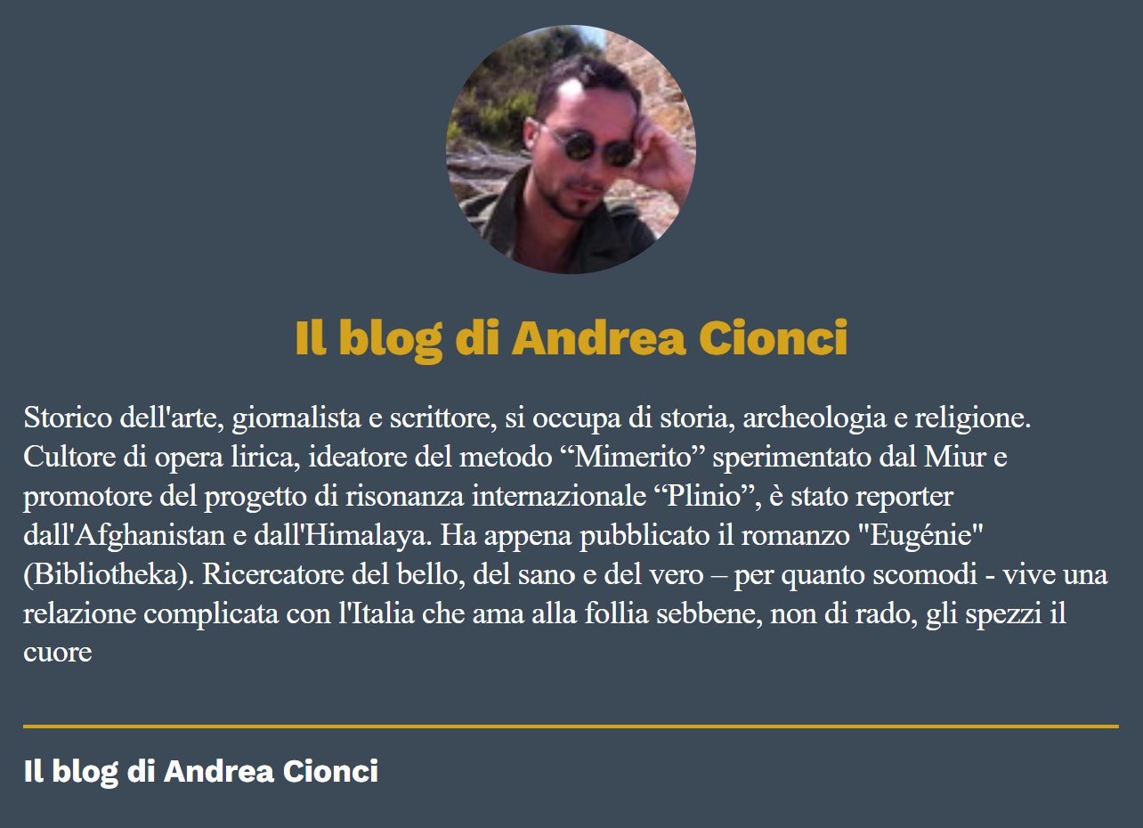 Archivio Blog Andrea Cionci
